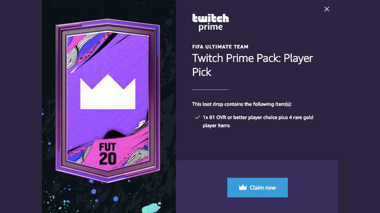 FIFA 20 Twitch Prime pack: How you can get a free TOTS player on loan